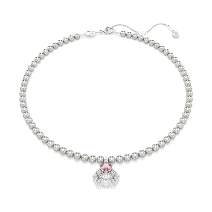 Radiant Pink Gemstone Beaded Pendant Necklace