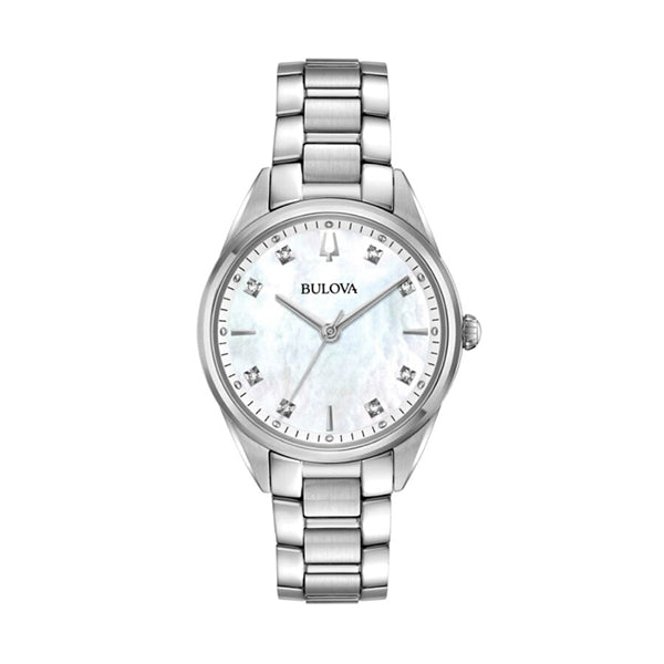 Bulova Stainless Steel Crystal Watch