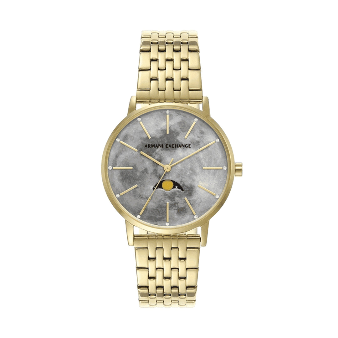 Armani Exchange Gold-Tone Moon Phase Watch