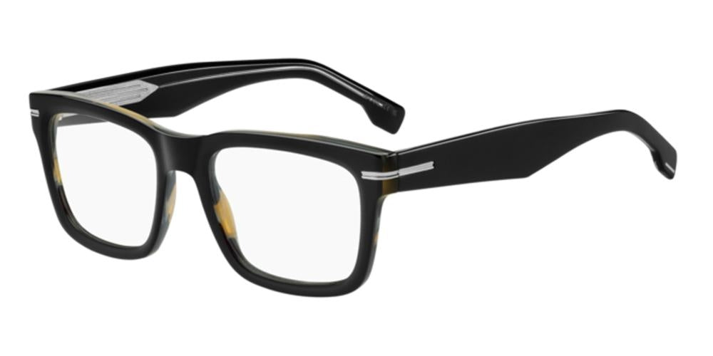 Refined Black Acetate Eyeglasses with Tortoiseshell Detail