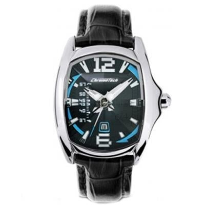 Precision Timekeeper with Bold Black and Blue Dial