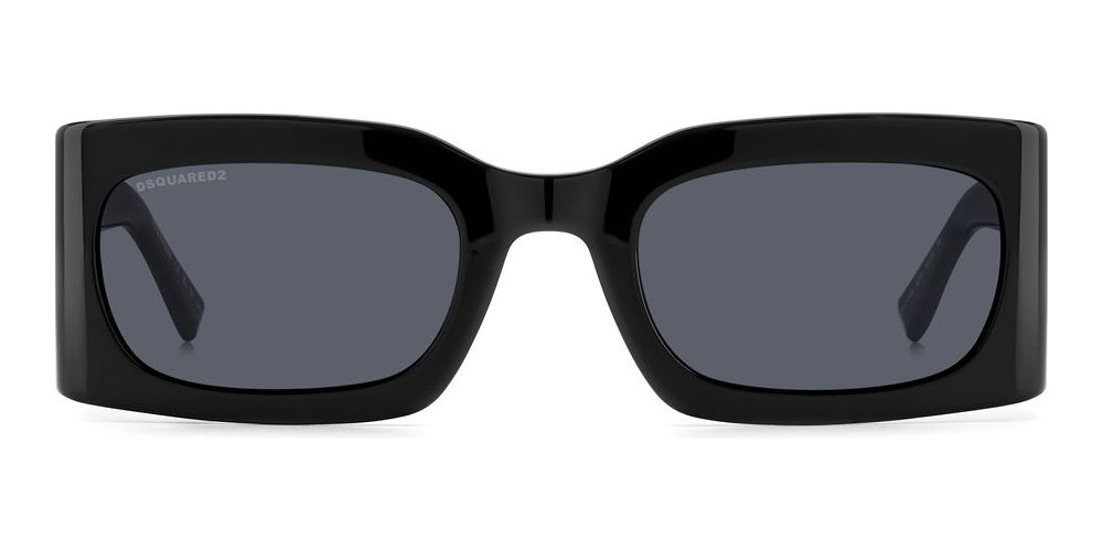 Sleek Black Acetate Sunglasses with Gold Logo Detail