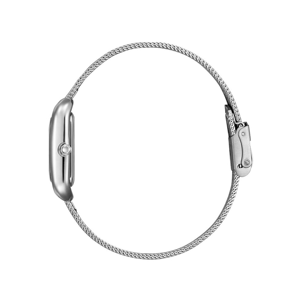 Timeless Silver Elegance with Iridescent Mother-of-Pearl Dial