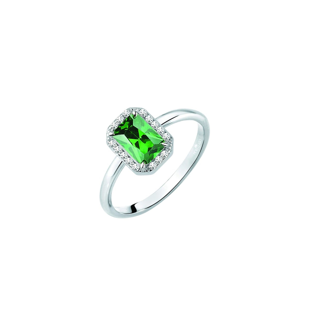 Morellato Silver Ring with Green Gemstone