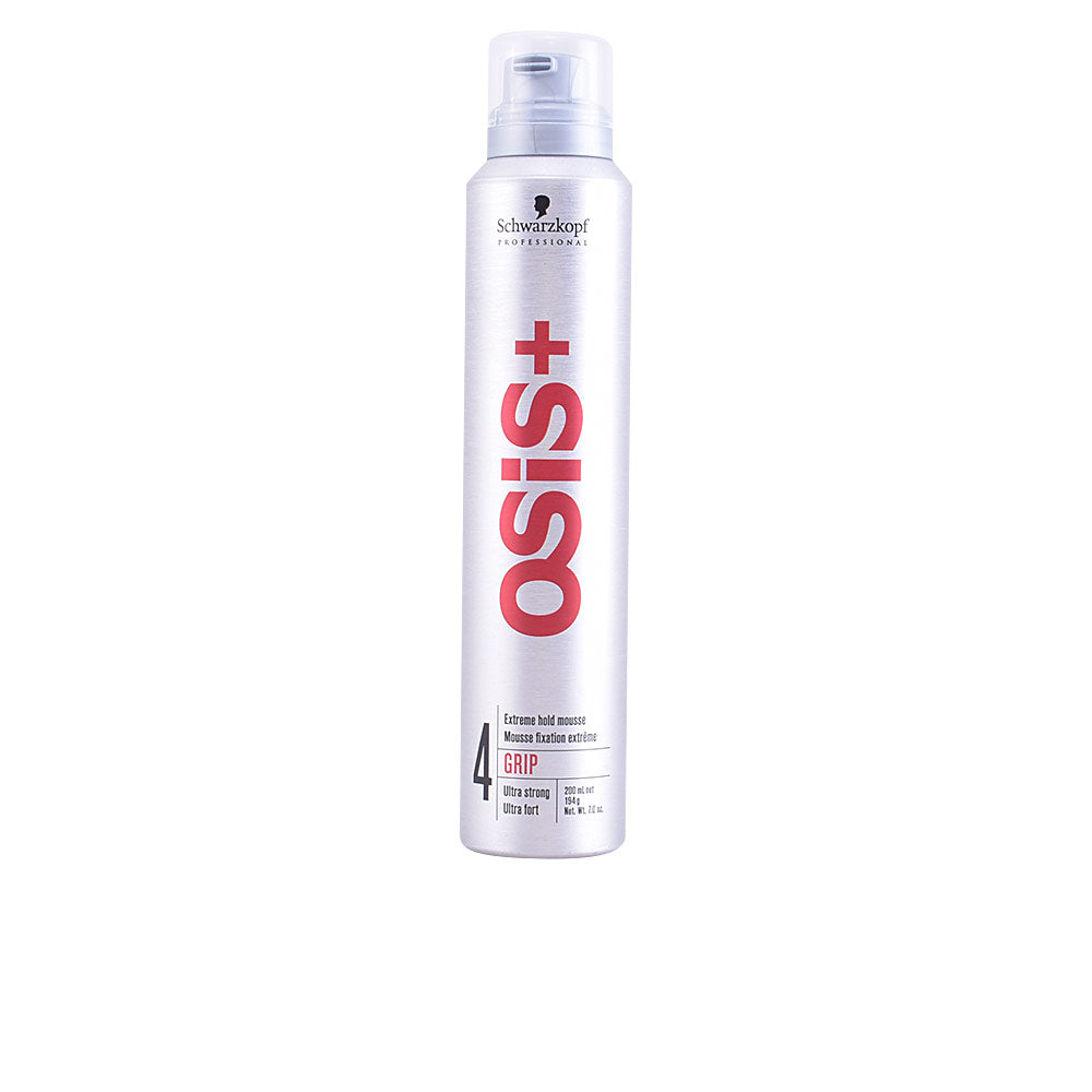 200 ml aerosol extreme hold mousse in white can, volumising styling foam