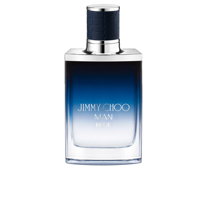 Blue-to-clear glass bottle of Man Blue Eau de Toilette, 100 ml, woody aromatic