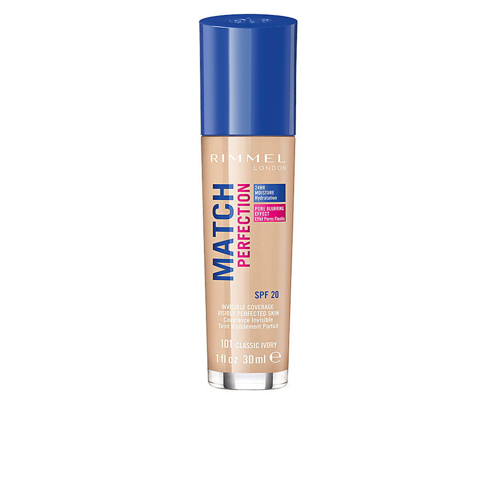 30 ml pump liquid foundation, light beige shade 101-classic ivory, SPF20