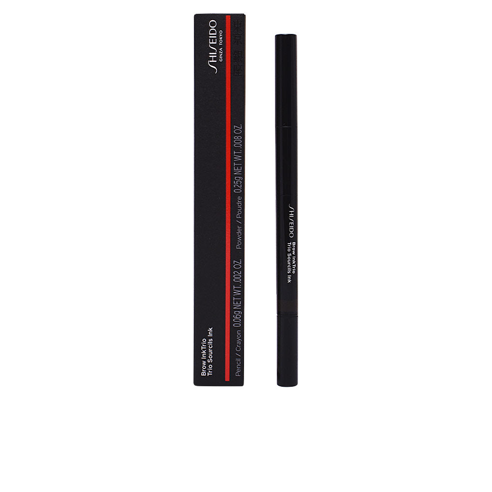 Slim retractable brow pencil with built-in powder core and spoolie, shade 04 Ebony, 0.31 g