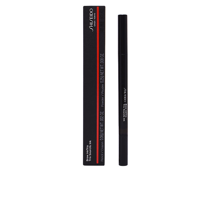 Slim retractable brow pencil with built-in powder core and spoolie, shade 04 Ebony, 0.31 g