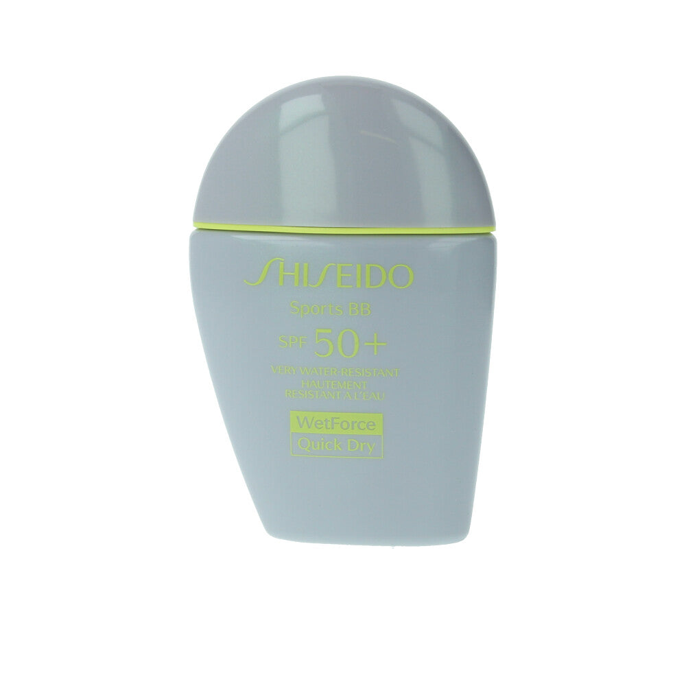 Tinted SPF50+ sports BB cream tube, medium shade, 30 ml, sweat‑resistant