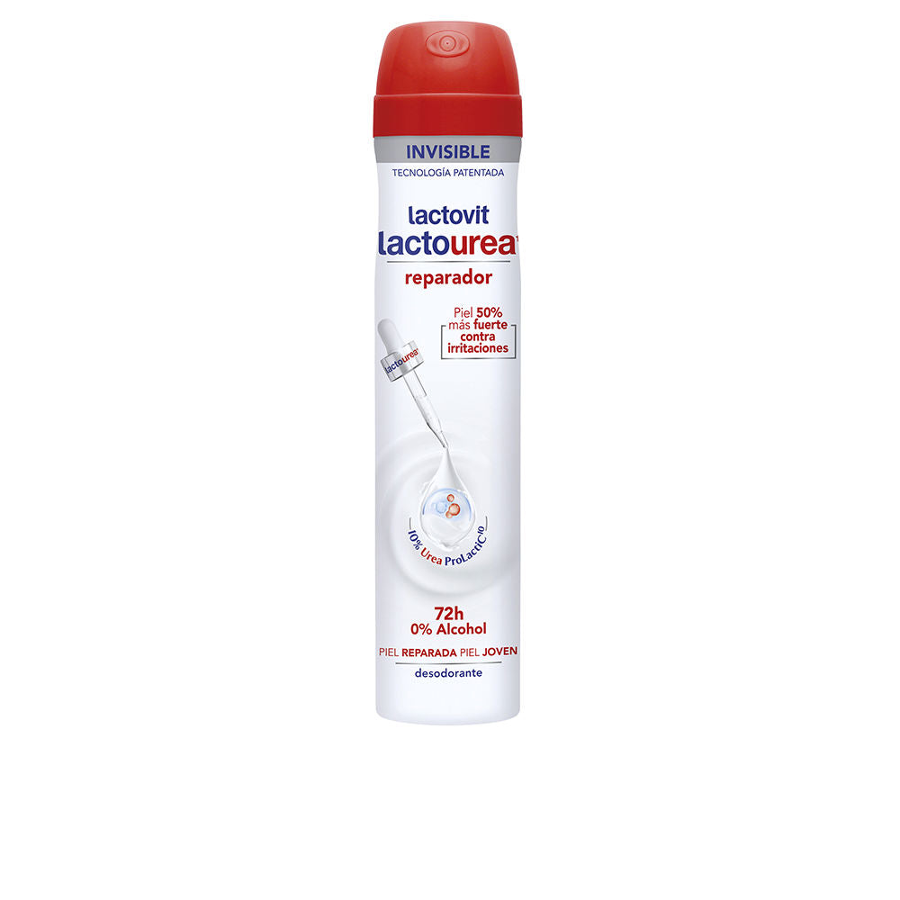 200 ml unisex deodorant spray in white can, LactoUrea repair formula