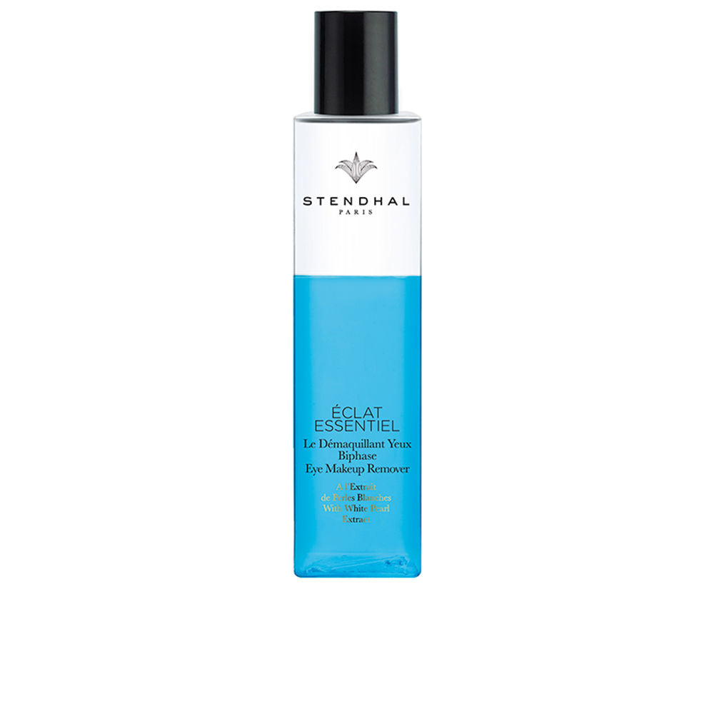 Clear bi‑phase eye makeup remover bottle, 200 ml, oil and water layers visible
