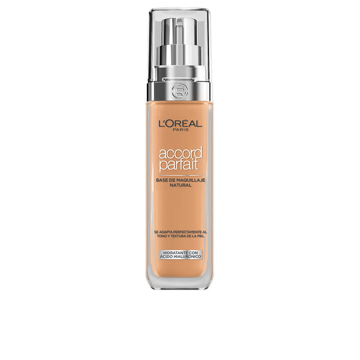 30 ml liquid foundation bottle, amber-rose shade 7R, dewy finish