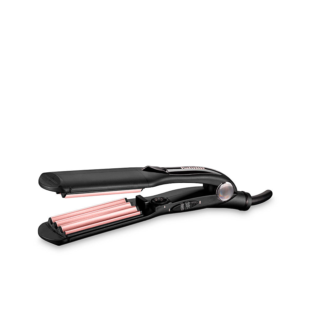 35 mm ceramic‑tourmaline hair crimper with 10 heat settings, European plug