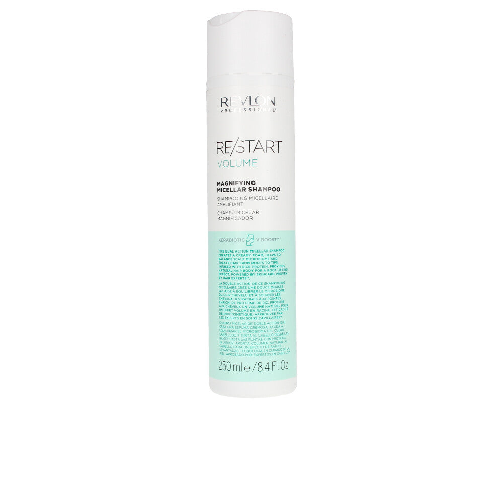 250 ml micellar volumising shampoo bottle, rice protein, unisex