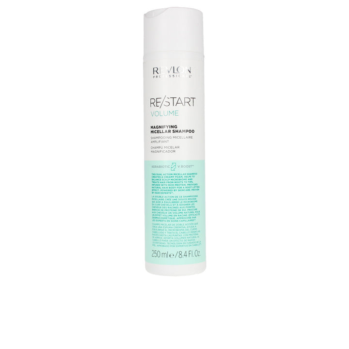 250 ml micellar volumising shampoo bottle, rice protein, unisex