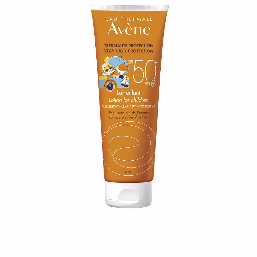 250 ml pale lotion bottle — Children's SPF 50+ water‑resistant sun lotion