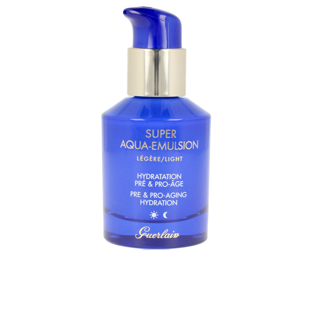 50 ml frosted bottle of lightweight hydrating emulsion with floral scent