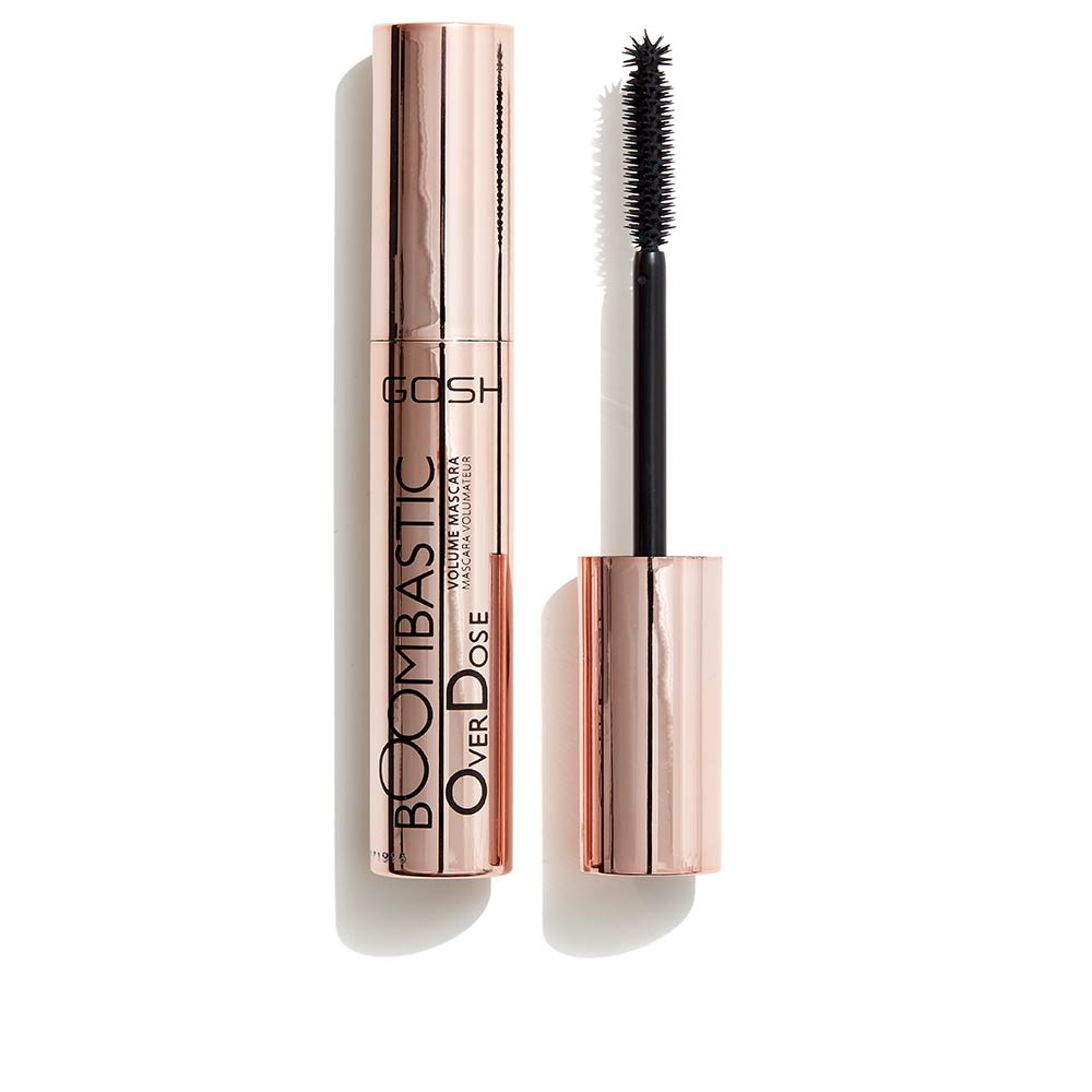 Tube of extreme black waterproof volumising mascara with sculpting brush