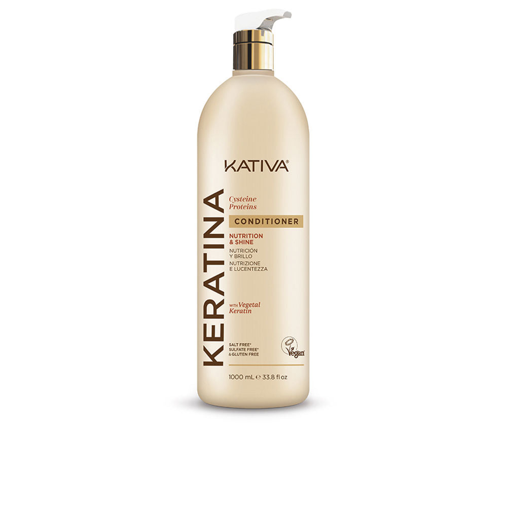 Large 1,000 ml white keratin conditioning cream bottle for Women hair
