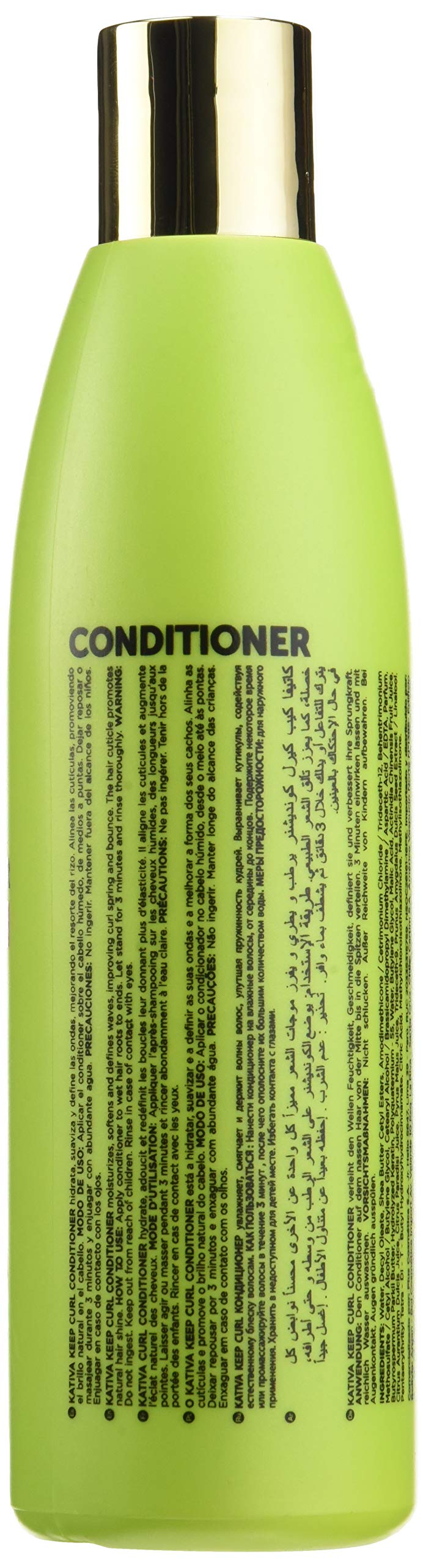 250 ml conditioner bottle for defined curly hair with kiwi and almond