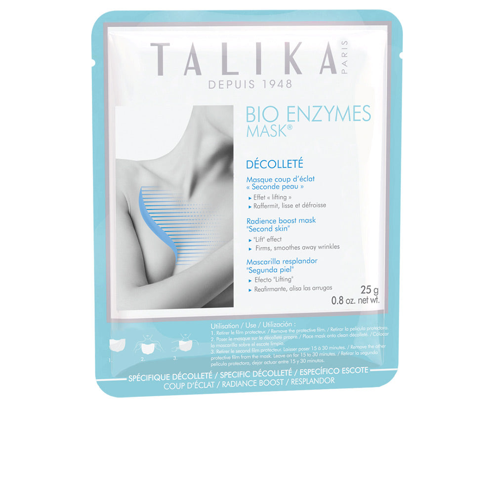 Single-use biocellulose neck and décolletage mask, 25 g pouch