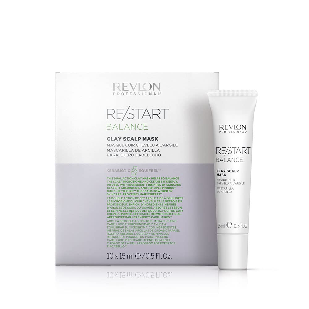 15 ml clay scalp mask sachet for oily scalps, kaolin and bentonite formula