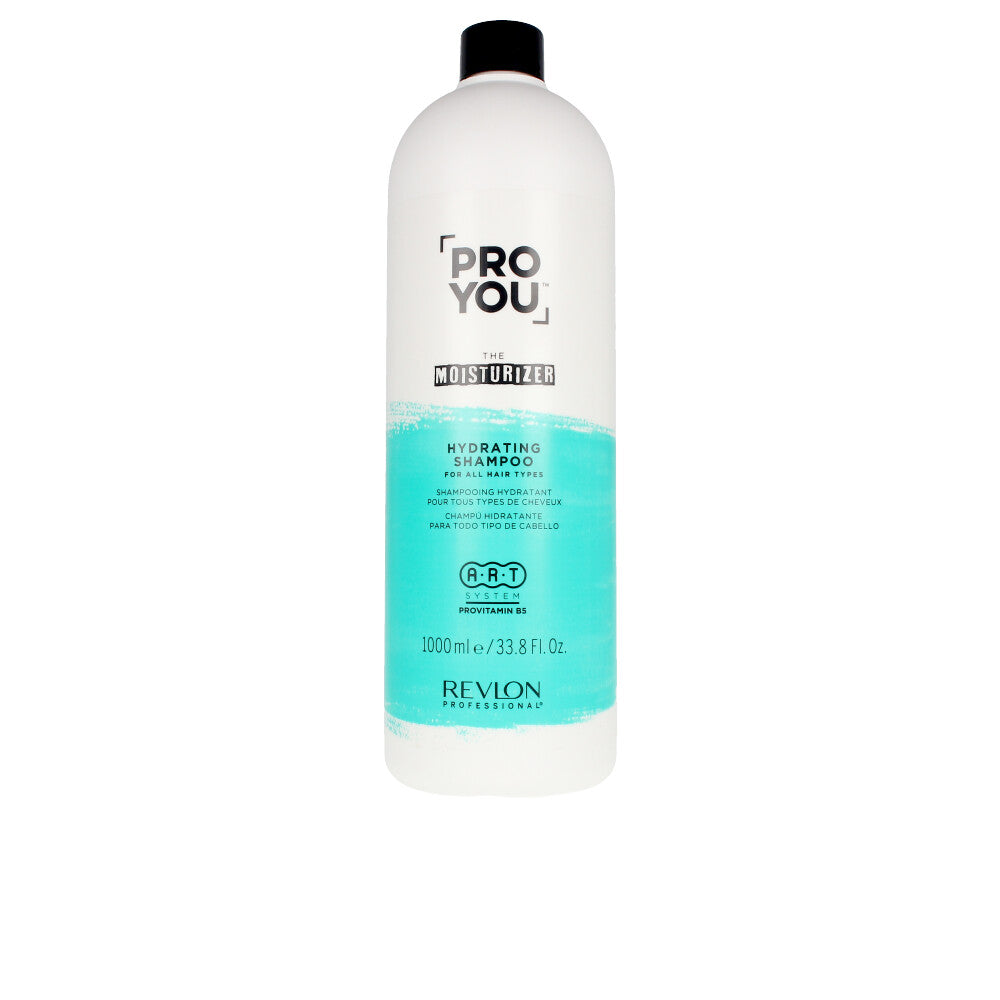 Large 1000 ml hydrating shampoo bottle for Women with provitamin B5