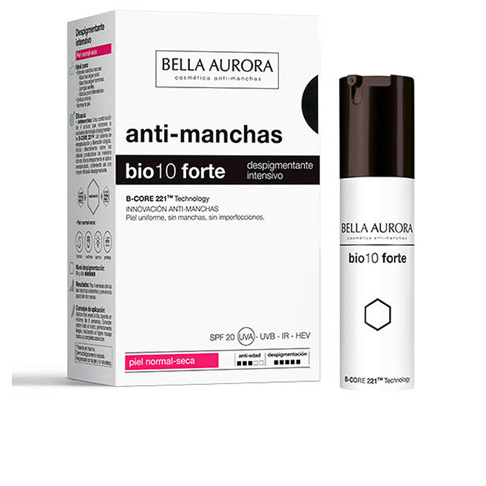 30 ml jar of intensive depigmenting cream in a tube, lightweight texture, SPF20