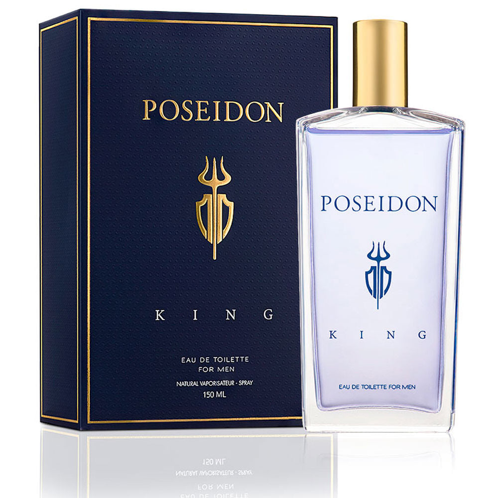 Clear rectangular bottle with gold cap and pale violet Eau de Toilette, 150 ml