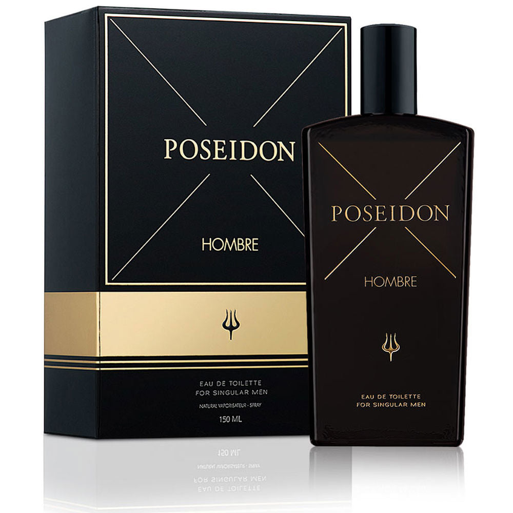 Matte black angled rectangular bottle with gold accents, 150 ml Eau de Toilette for Man
