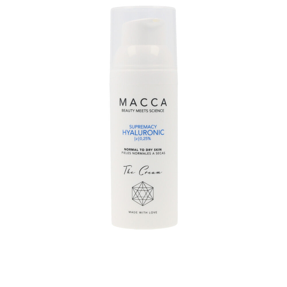 50 ml cream bottle with creamy texture — hyaluronic hydration for Unisex