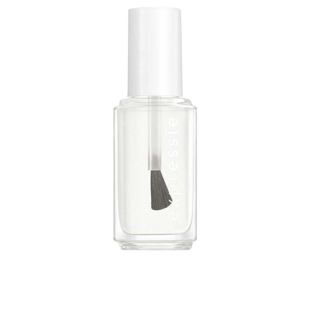 10 ml clear fast-dry nail polish with ambidextrous brush, glossy finish
