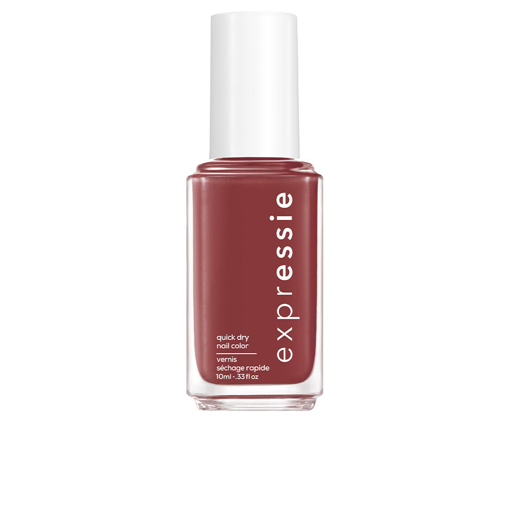 10 ml bottle of fast‑dry cream nail polish with ambidextrous brush, vibrant red shade