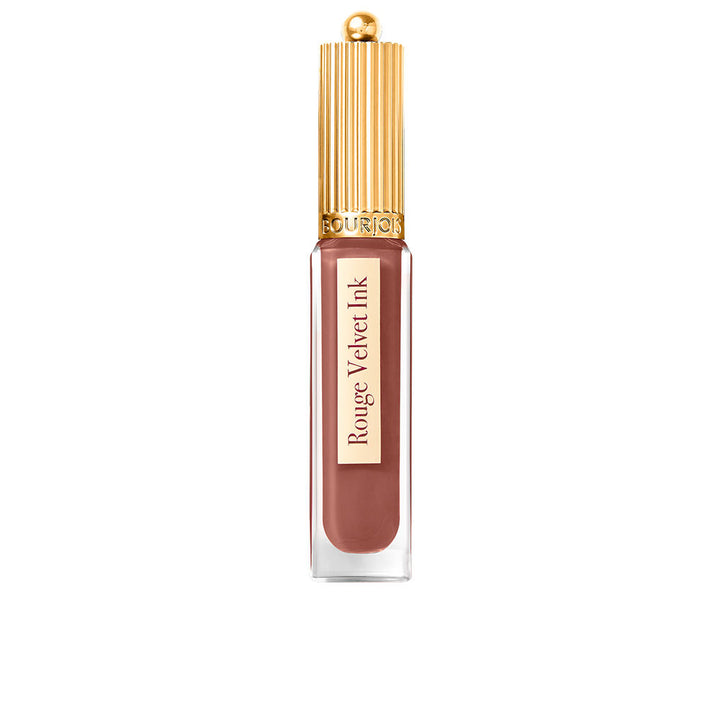 Tube of brown matte liquid lipstick with slim applicator, 3.5 ml