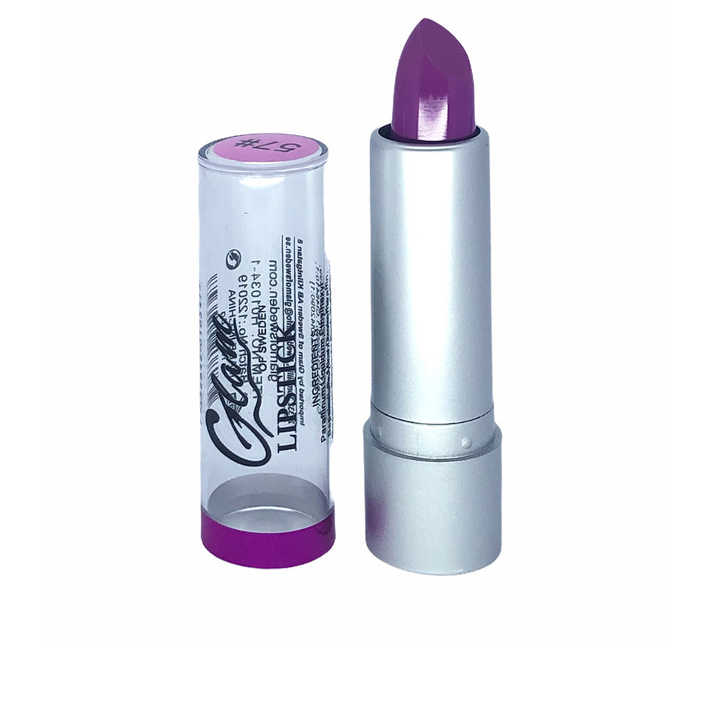 Metallic rosy-pink lipstick bullet, creamy texture, 3.8 g, Unisex shade