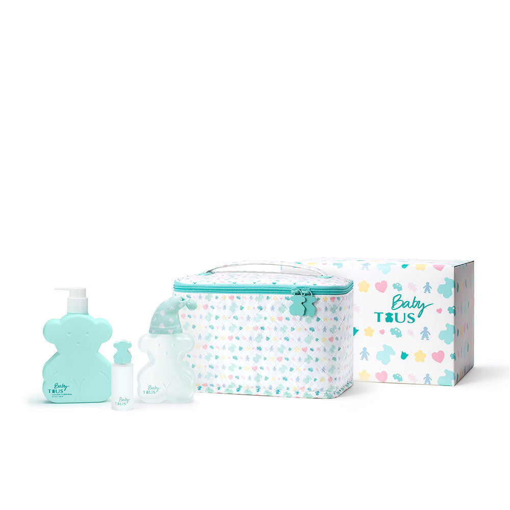 Small bear-shaped bottle of unisex baby cologne with citrus-floral notes
