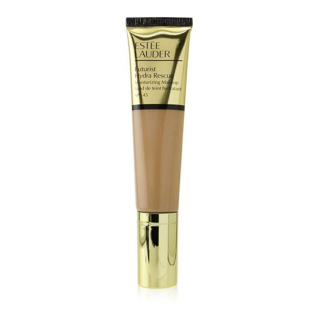 Bottle of hydrating tinted foundation in 4N1 Shell Beige, SPF 45, luminous finish