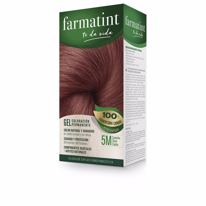 Chestnut 5M permanent gel hair colour kit with developer and after‑balm