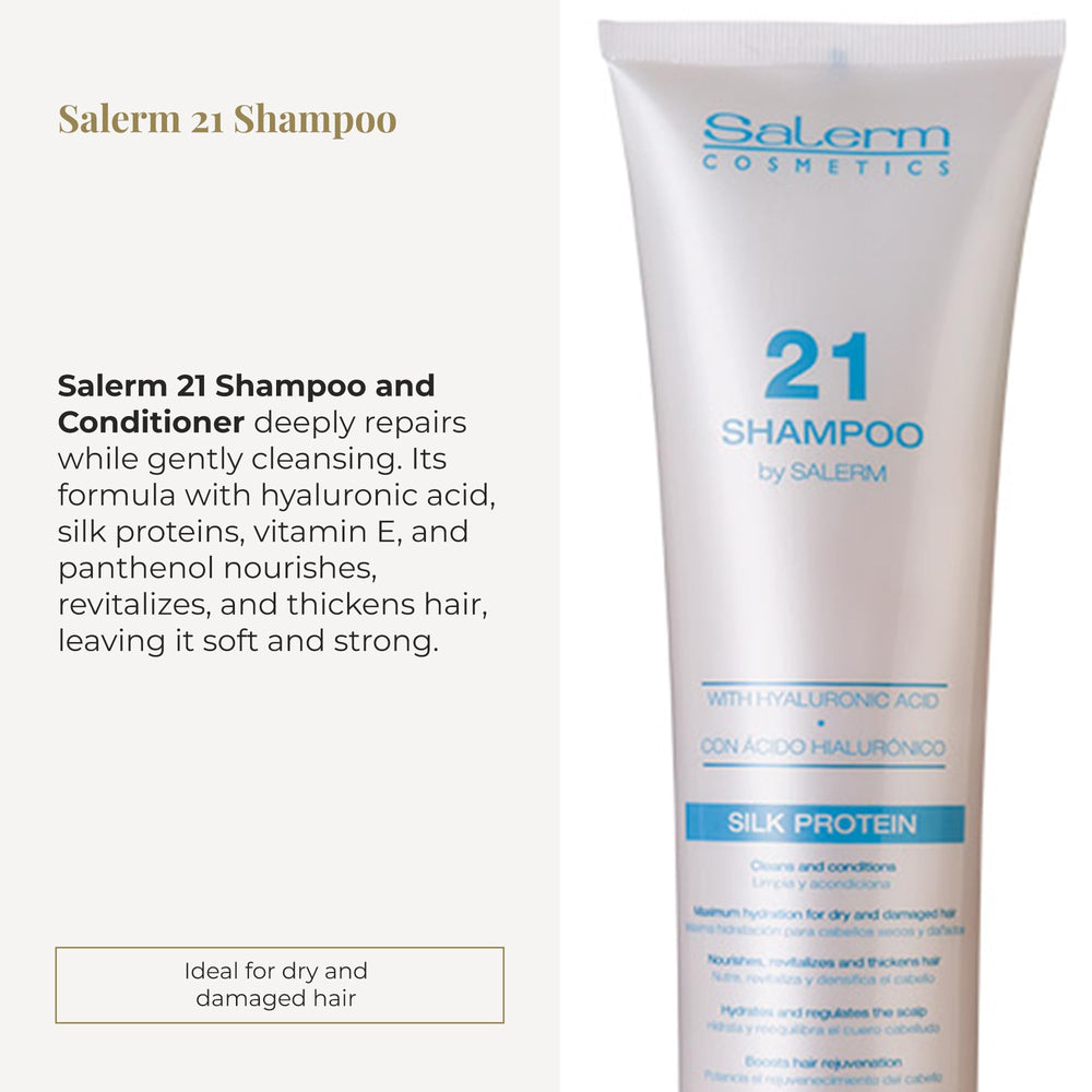 300 ml bottle of hyaluronic hydrating shampoo with silk proteins for Unisex