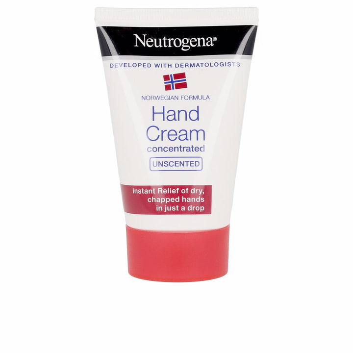 50 ml unscented concentrated hand cream tube, white packaging, compact size
