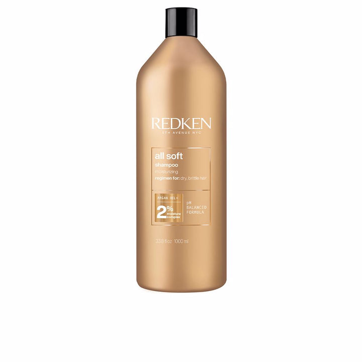 1,000 ml shampoo bottle for dry damaged hair, argan oil formula, Unisex