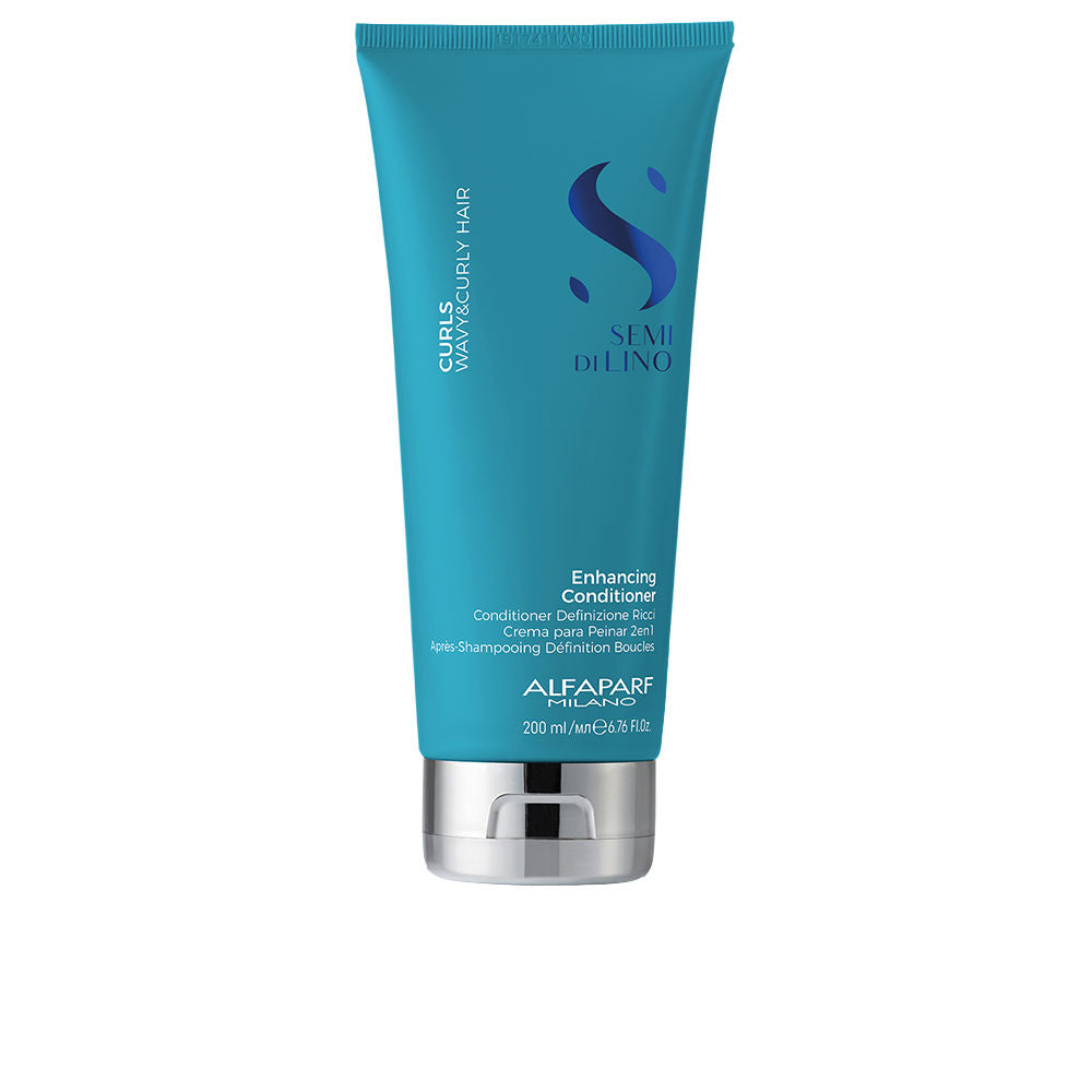 200 ml bottle of Semi di Lino curl‑enhancing conditioner for women, lightweight formula