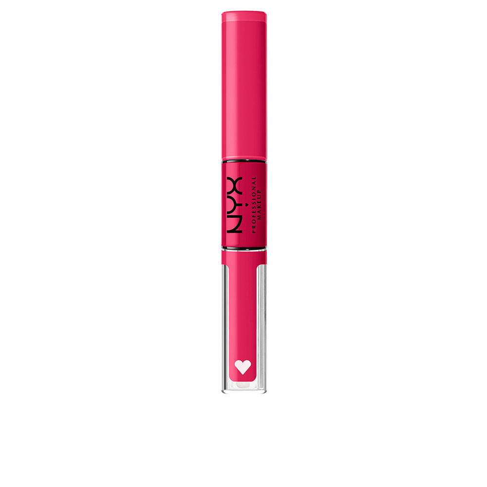 3.4 ml high-pigment pink jojoba lip gloss in wand applicator, glossy finish