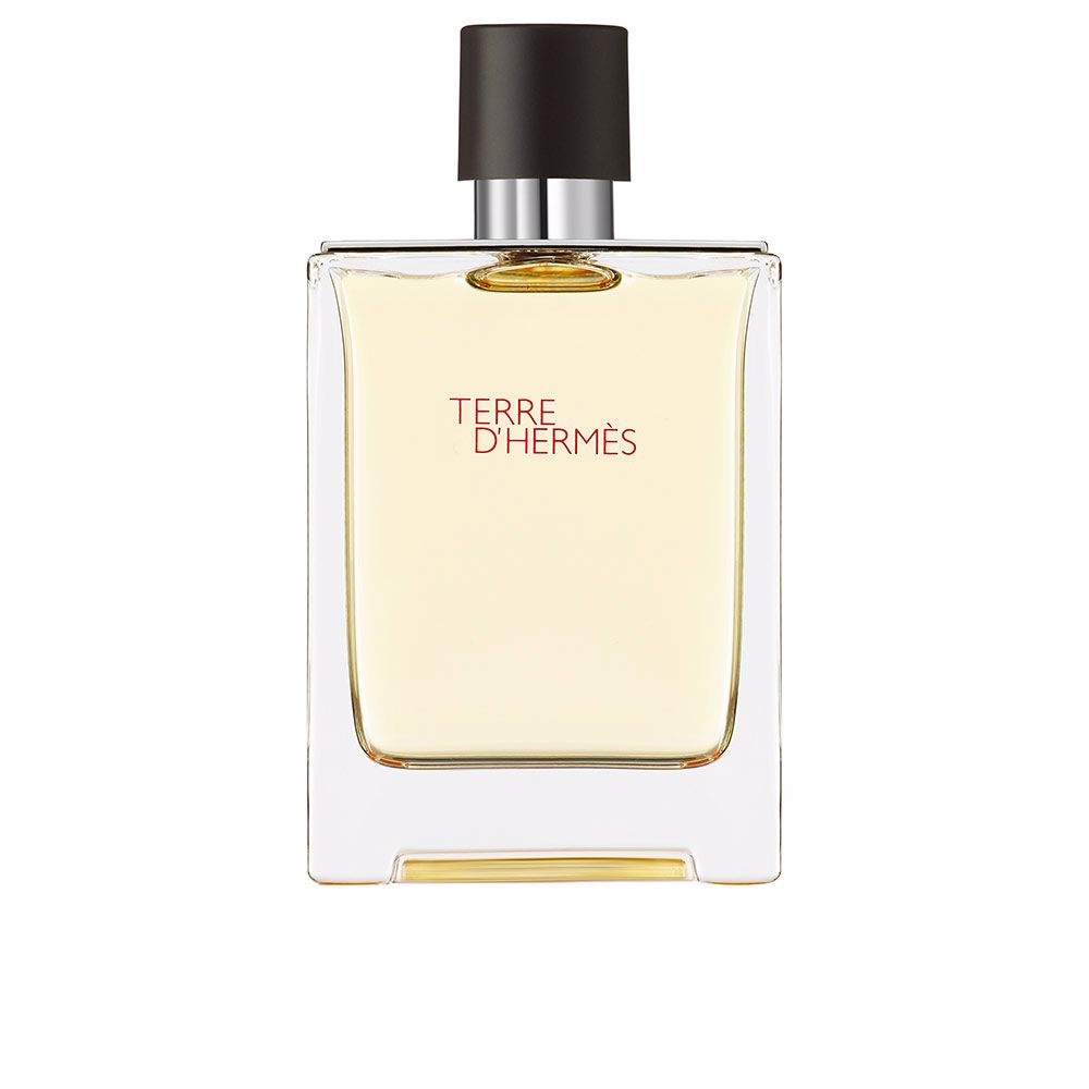 Rectangular glass bottle with metal shoulders; 100 ml woody-citrus perfume for Man
