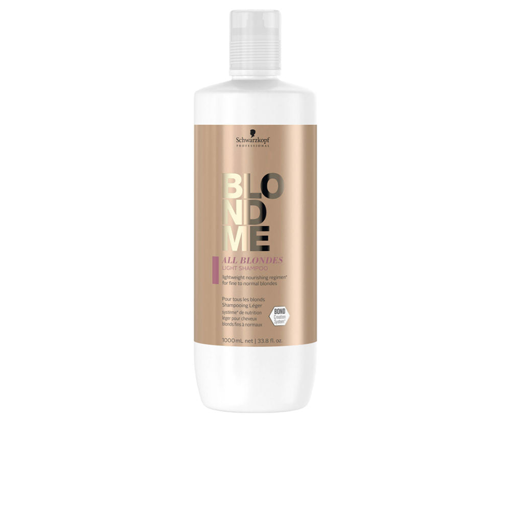 Tall bottle of lightweight silk protein shampoo for Unisex blond hair, 1000 ml