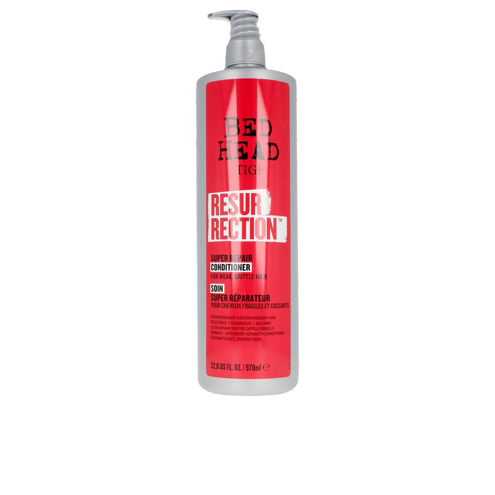 Large 970 ml tube of Resurrection repair conditioner, salon-style packaging
