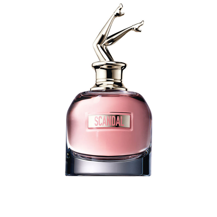 Pink sculptural glass perfume bottle with pink box, 80 ml, floral-gourmand