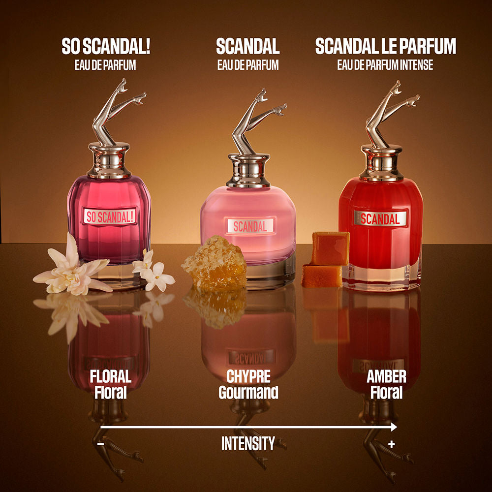 Pink sculptural glass perfume bottle with pink box, 80 ml, floral-gourmand