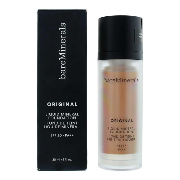 30 ml pump bottle of lightweight mineral liquid foundation, shade 24‑neutral dark, Unisex